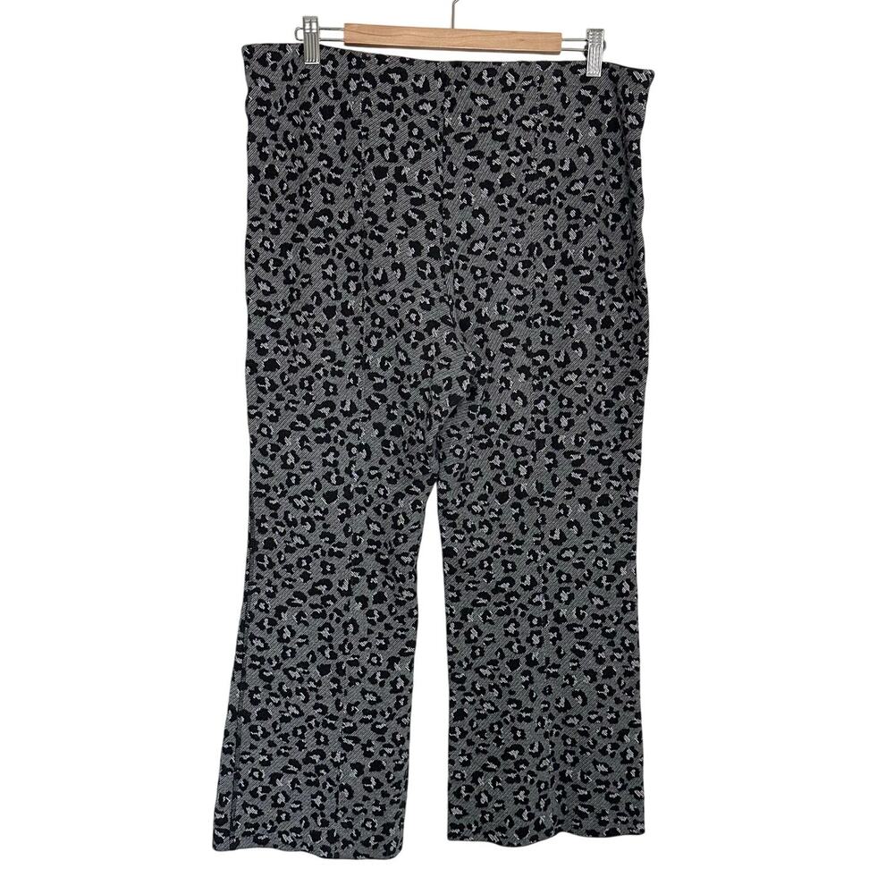 Maeve Black and Gray Patterned Flare Pants - Picture 6 of 13